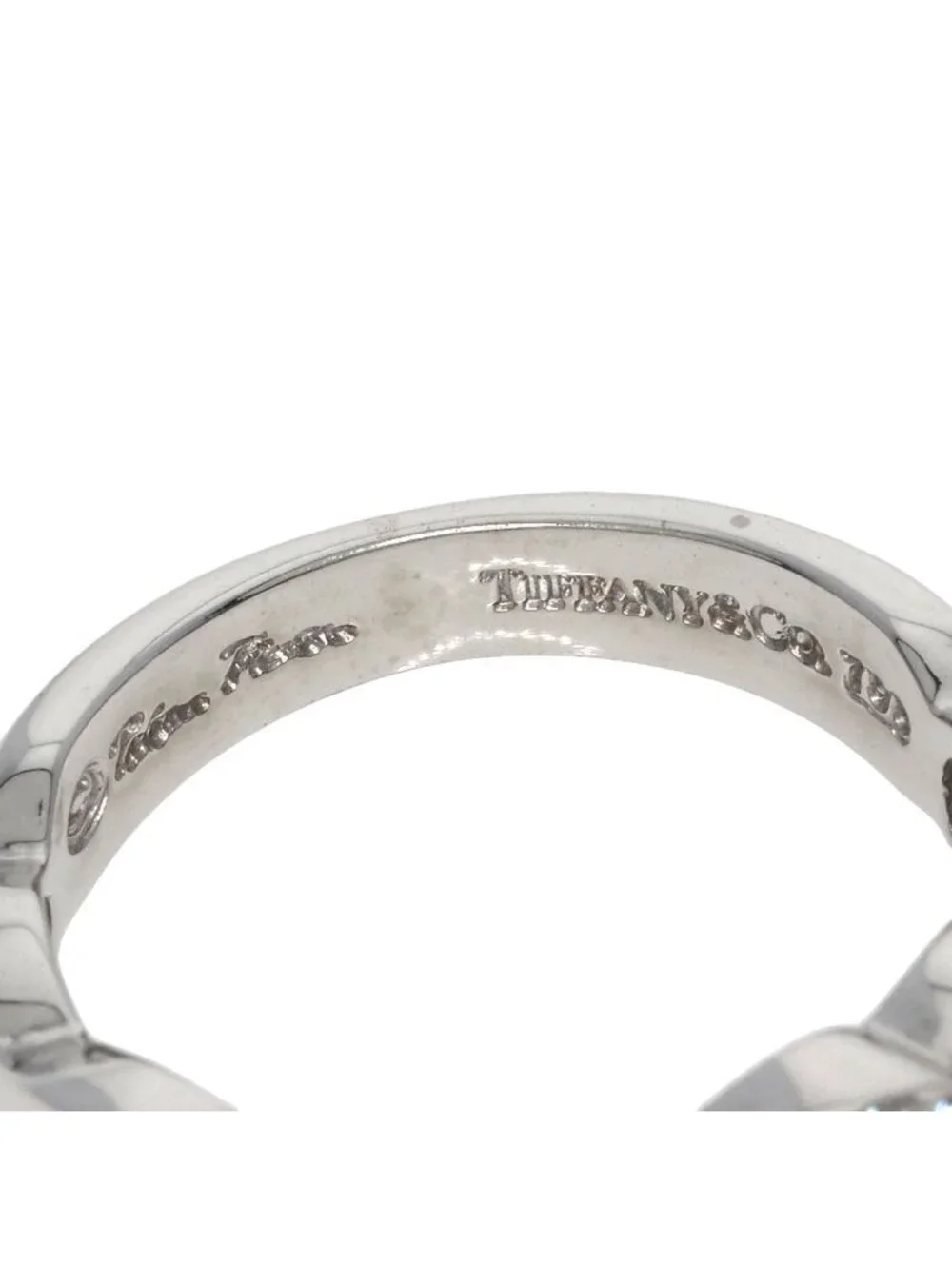 Tiffany & Co Double Heart Diamond Ring 18k White Gold